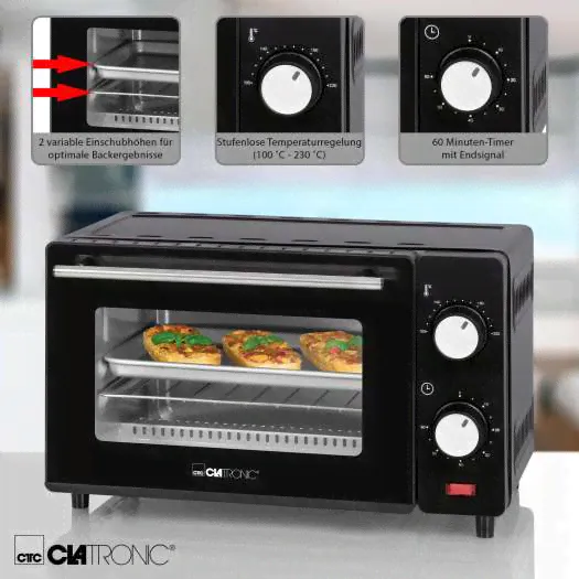 Clatronic мини-печь 8L МБ 3746 (черный)-1